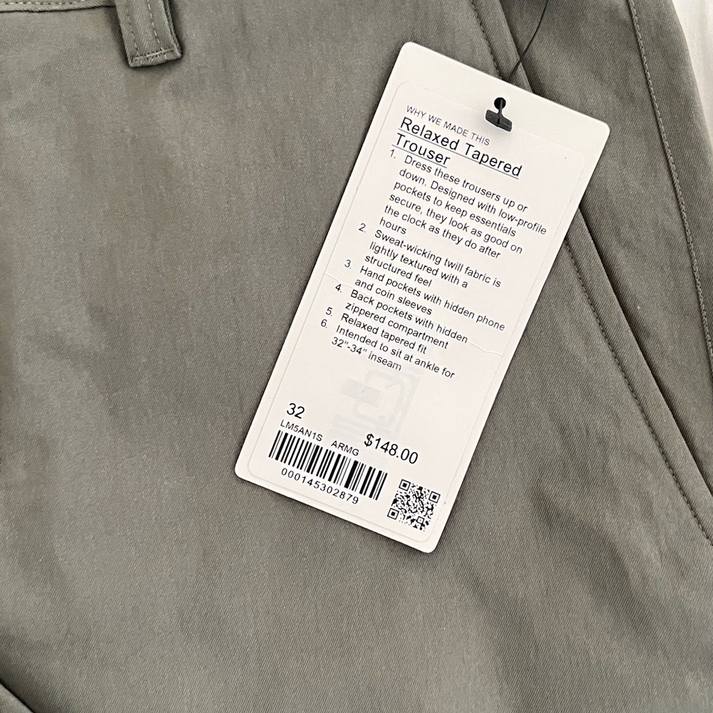 lululemon relaxed tapered trouser